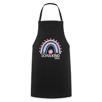 Start of school enrollment school child 2024 - Cooking Apron - black - Front - AI Model Male 185 dark (185cm)