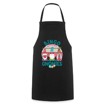 Bingo avec mes gnomies Bingo amusant - Tablier de cuisine - noir - Devant - AI Model Male 185 dark (185cm)