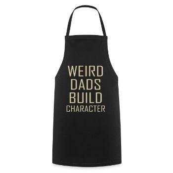 Pères étranges Forme Personnage Père drôle - Tablier de cuisine - noir - Devant - AI Model Male 185 dark (185cm)