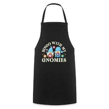 Bingo avec mes gnomies Bingo amusant - Tablier de cuisine - noir - Devant - AI Model Male 185 dark (185cm)