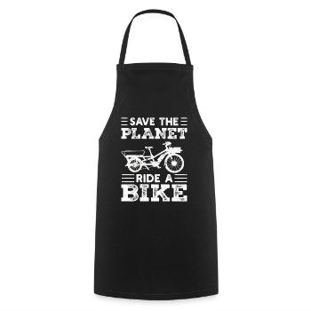 Save The Planet Cargo Bike Cargo Bike - Cooking Apron - black - Front - AI Model Male 185 dark (185cm)