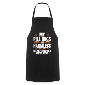 Entomologist Pill Bug Illustration Outfit - Kochschürze - Schwarz - Vorne - AI Model Male 185 dark (185cm)