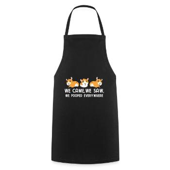 Nagetier Meerschwein Meerschweinchen - Kochschürze - Schwarz - Vorne - AI Model Male 185 dark (185cm)