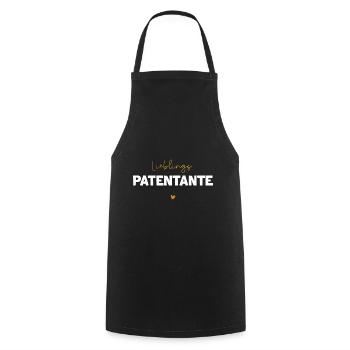 Lieblings Patentante - Kochschürze - Schwarz - Vorne - AI Model Male 185 dark (185cm)