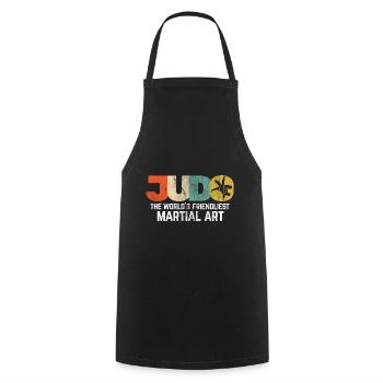 Japanischer Kampfsport Judo - Kochschürze - Schwarz - Vorne - AI Model Male 185 dark (185cm)