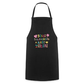 Beste Klavierlehrerin aller Zeiten Geschenk - Kochschürze - Schwarz - Vorne - AI Model Male 185 dark (185cm)