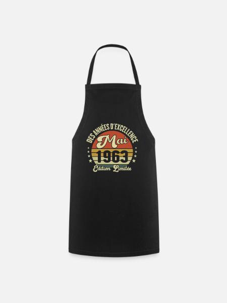 Des Années D'excellence Mai 1963 Cadeau - Tablier de cuisine - noir