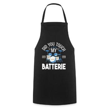 Did you touch my Drums, Drummer Gift Drums - Cooking Apron - black - Front - AI Model Male 185 dark (185cm)
