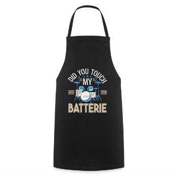 Did you touch my Drums, Drummer Gift Drums - Cooking Apron - black - Front - AI Model Male 185 dark (185cm)