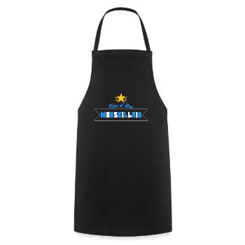 Fier D'être Marseillais Cadeau Supporter Marseille - Tablier de cuisine - noir - Devant - AI Model Male 185 dark (185cm)