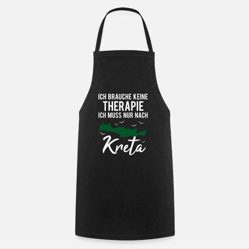 Kreta Spruch Griechenland Insel Geschenk - Kochschürze - Schwarz