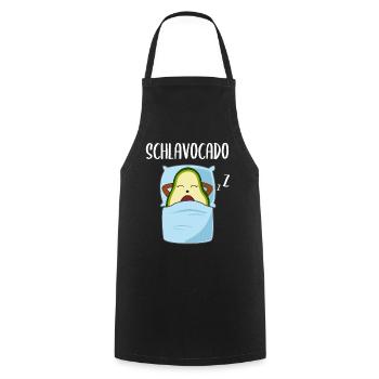 Lustige Avocado Schlafende Frucht Beere Geschenk - Kochschürze - Schwarz - Vorne - AI Model Male 185 dark (185cm)