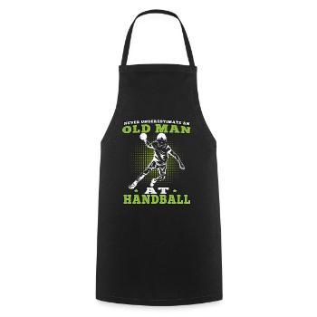 würde lieber Handball spielen Handballer - Kochschürze - Schwarz - Vorne - AI Model Male 185 dark (185cm)