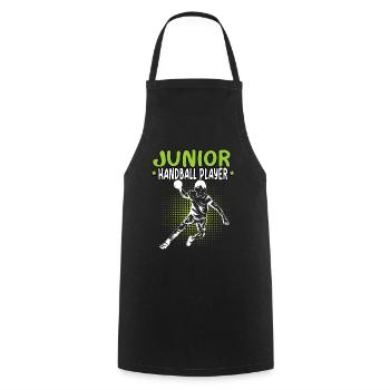 préfère jouer au handball Joueur de handball - Tablier de cuisine - noir - Devant - AI Model Male 185 dark (185cm)
