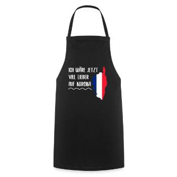 Korsika Lustiger Spruch Frankreich Insel Geschenk - Kochschürze - Schwarz - Vorne - AI Model Male 185 dark (185cm)