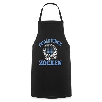 Coole Jungs zocken Videospiele Gamer Gaming Zocker - Kochschürze - Schwarz - Vorne - AI Model Male 185 dark (185cm)