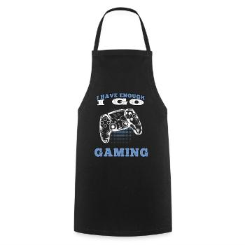Ich geh zocken Videospiele Gamer Gaming Zocker - Kochschürze - Schwarz - Vorne - AI Model Male 185 dark (185cm)