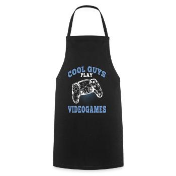Les gars cool jouent aux jeux vidéo Gamer Gaming Gamers - Tablier de cuisine - noir - Devant - AI Model Male 185 dark (185cm)