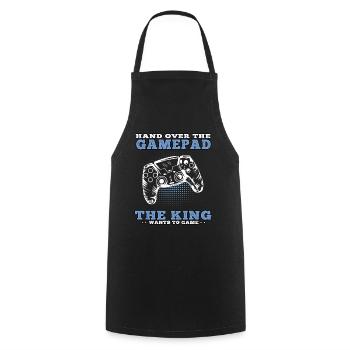 Gamepad Play Video Games Gamer Gaming Gamers - Cooking Apron - black - Front - AI Model Male 185 dark (185cm)