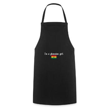 Je suis une fille ghanéenne - Tablier de cuisine - noir - Devant - AI Model Male 185 dark (185cm)