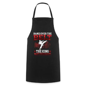 King veut Karaté Karateka arts martiaux asiatiques - Tablier de cuisine - noir - Devant - AI Model Male 185 dark (185cm)