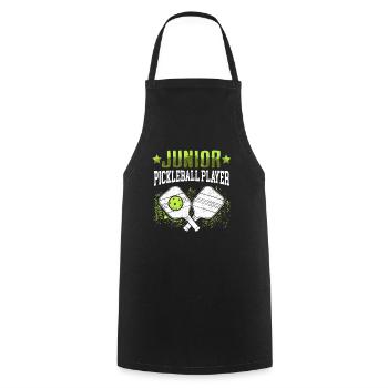 Pickelball Junior Pickleball Player - Cooking Apron - black - Front - AI Model Male 185 dark (185cm)