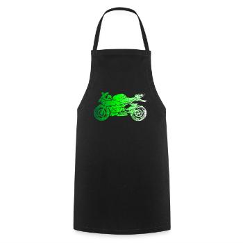 Motorcyclist Motorcyclist Gift - Cooking Apron - black - Front - AI Model Male 185 dark (185cm)