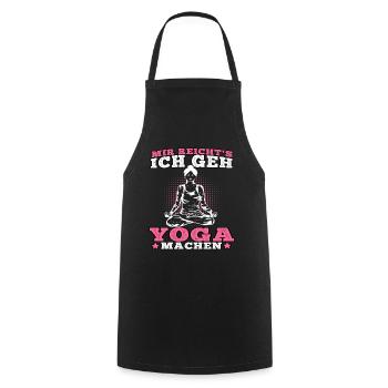 Yoga ich geh Yoga machen Namasté Meditation - Kochschürze - Schwarz - Vorne - AI Model Male 185 dark (185cm)