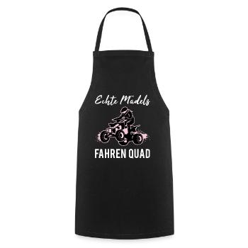 Quad Fahrer Mädchen Spruch Geschenk - Kochschürze - Schwarz - Vorne - AI Model Male 185 dark (185cm)