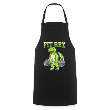 Fitnesstraining Pumpen Fitrex Dino beim Kreuzheben - Kochschürze - Schwarz - Vorne - AI Model Male 185 dark (185cm)