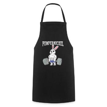 Fitness Pumpen Pumpernickel beim Kreuzheben - Kochschürze - Schwarz - Vorne - AI Model Male 185 dark (185cm)