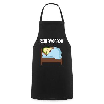 Lustige Avocado Schlafende Frucht Beere Geschenk - Kochschürze - Schwarz - Vorne - AI Model Male 185 dark (185cm)