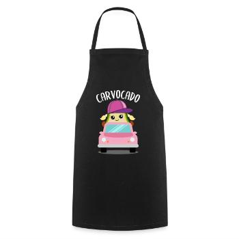 Avocado in Car Funny Vegetable Fruit Gift - Cooking Apron - black - Front - AI Model Male 185 dark (185cm)