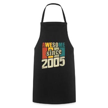 18 years old Awesome since 2005 18th birthday - Cooking Apron - black - Front - AI Model Male 185 dark (185cm)