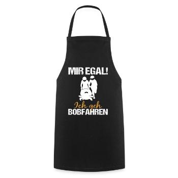 Bobfahren Lustiger Spruch Bobfahrer Geschenk - Kochschürze - Schwarz - Vorne - AI Model Male 185 dark (185cm)