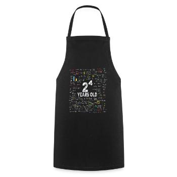Two to the power of four = 16 years old - Mathematics - Cooking Apron - black - Front - AI Model Male 185 dark (185cm)