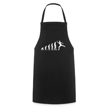 Figure Skating Evolution Ice Skating Gift - Cooking Apron - black - Front - AI Model Male 185 dark (185cm)