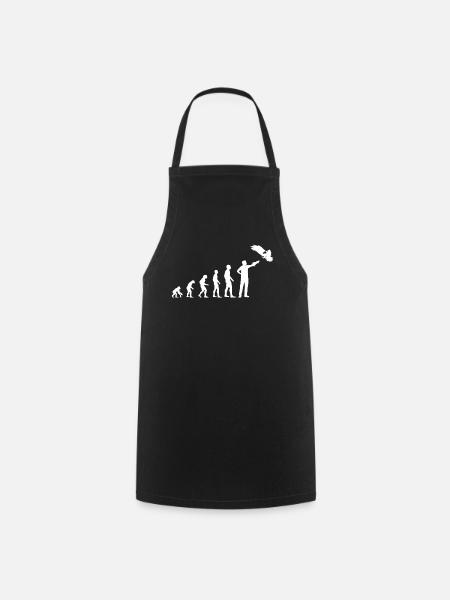 Falkner Greifvogel Evolution Falknerei Geschenk - Kochschürze - Schwarz