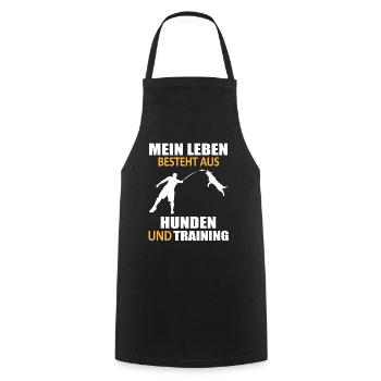 Hundetraining Hundetrainer Spruch Lustig Geschenk - Kochschürze - Schwarz - Vorne - AI Model Male 185 dark (185cm)