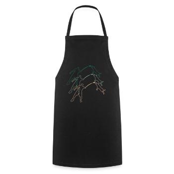 Dresseur de chiens Rétro Vintage Cadeau - Tablier de cuisine - noir - Devant - AI Model Male 185 dark (185cm)