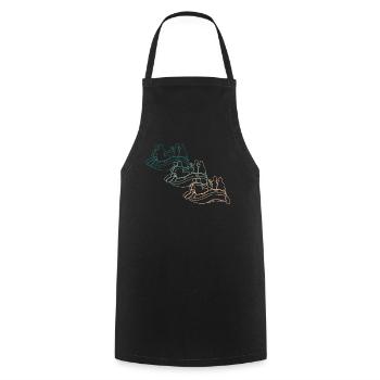 Rafting White Water Boating Retro Gift - Cooking Apron - black - Front - AI Model Male 185 dark (185cm)