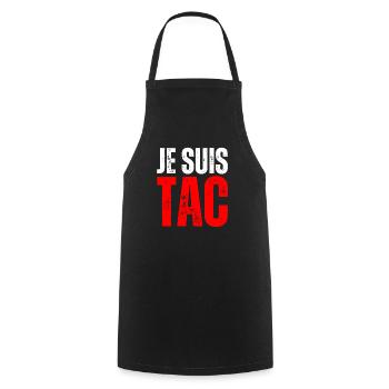 Je Suis TAC - TIC TAC Duo Drôle Cadeau 2 Personnes - Tablier de cuisine - noir - Devant - AI Model Male 185 dark (185cm)