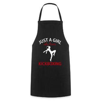 Kickboxerin Spruch Geschenk Damen Mädchen - Kochschürze - Schwarz - Vorne - AI Model Male 185 dark (185cm)