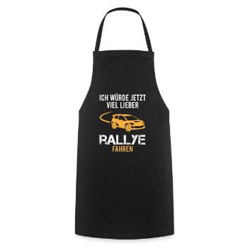 Rennwagen Fahrer Spruch Rallye Motorsport Geschenk - Kochschürze - Schwarz - Vorne - AI Model Male 185 dark (185cm)