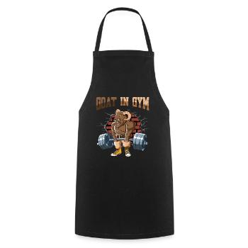 Fitness Training Pumps Gorilla Deadlift Fitness - Cooking Apron - black - Front - AI Model Male 185 dark (185cm)
