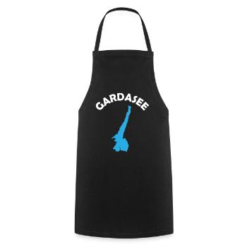 Ästhetischer Gardasee Italien Liebhaber Geschenk - Kochschürze - Schwarz - Vorne - AI Model Male 185 dark (185cm)