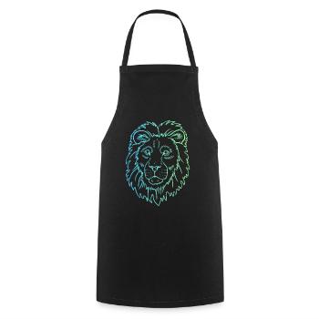 Majestic Lion: King of the Wild Gift - Cooking Apron - black - Front - AI Model Male 185 dark (185cm)