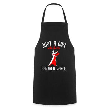 Fille qui aime la danse de couple - Tablier de cuisine - noir - Devant - AI Model Male 185 dark (185cm)