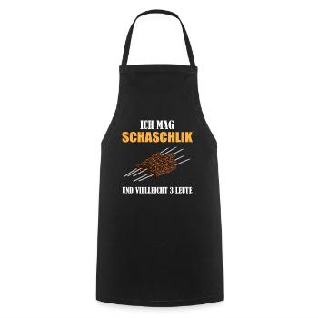 Schaschlik Introvertiert Humor Statement Geschenk - Kochschürze - Schwarz - Vorne - AI Model Male 185 dark (185cm)