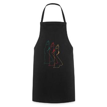 La grâce dans la triade - Danse de l’élégance - Tablier de cuisine - noir - Devant - AI Model Male 185 dark (185cm)